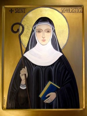 Saint Scholastica Sister Of Benedict Saint Augustine S House